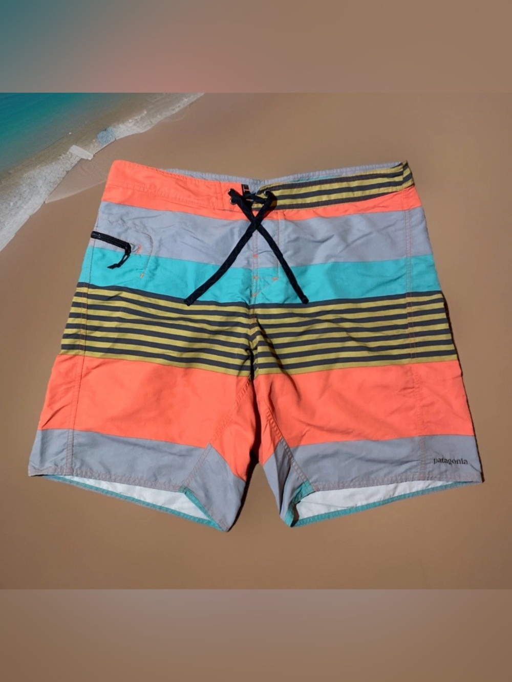 Patagonia Board Shorts Swim Trunks Mens Size 36 Wavefarer Beach Surf Vacation